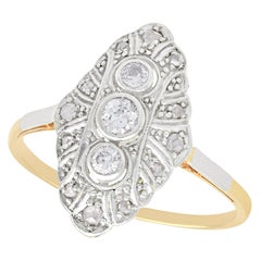 1920s cocktail ring 1920s Antique Diamond and Yellow Gold Cocktail Ring