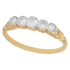 Bague ancienne en or jaune et diamants des années 1920