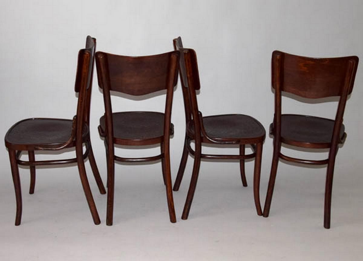 Bentwood 1920s Antique Dining Chairs by Jozef Mintzis, Poland For Sale