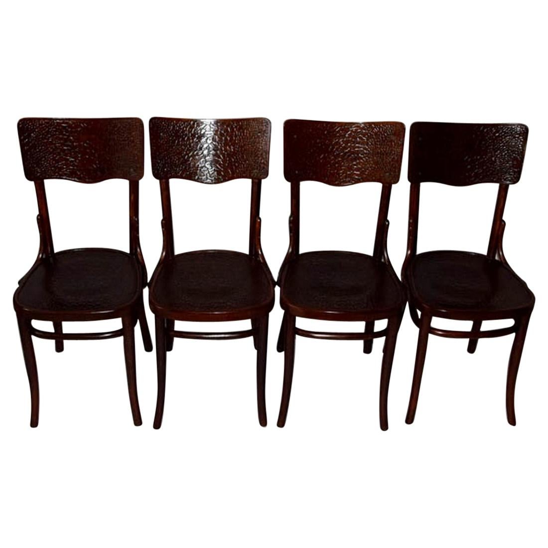 1920s Antique Dining Chairs by Jozef Mintzis, Poland For Sale