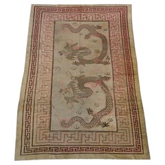 1920s Antique Dragon Art Deco Chinese Rug