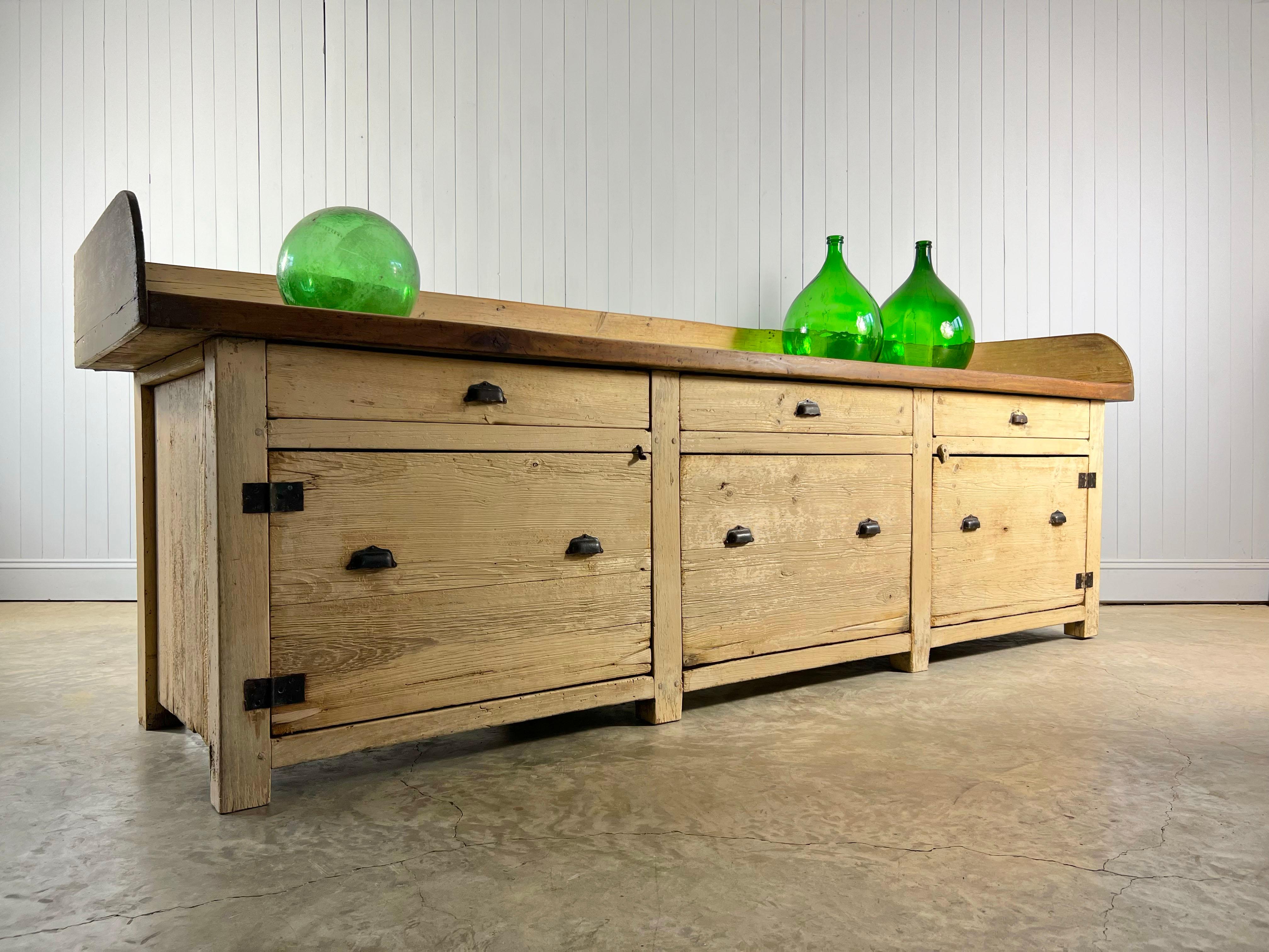 1920s Antique French Bakery Sideboard For Sale 2