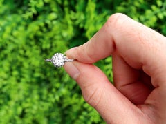 1920s Antique French Diamond and Platinum Solitaire Engagement Ring