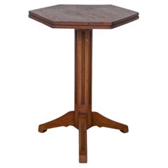 1920s Antique French Oak Pedestal Table