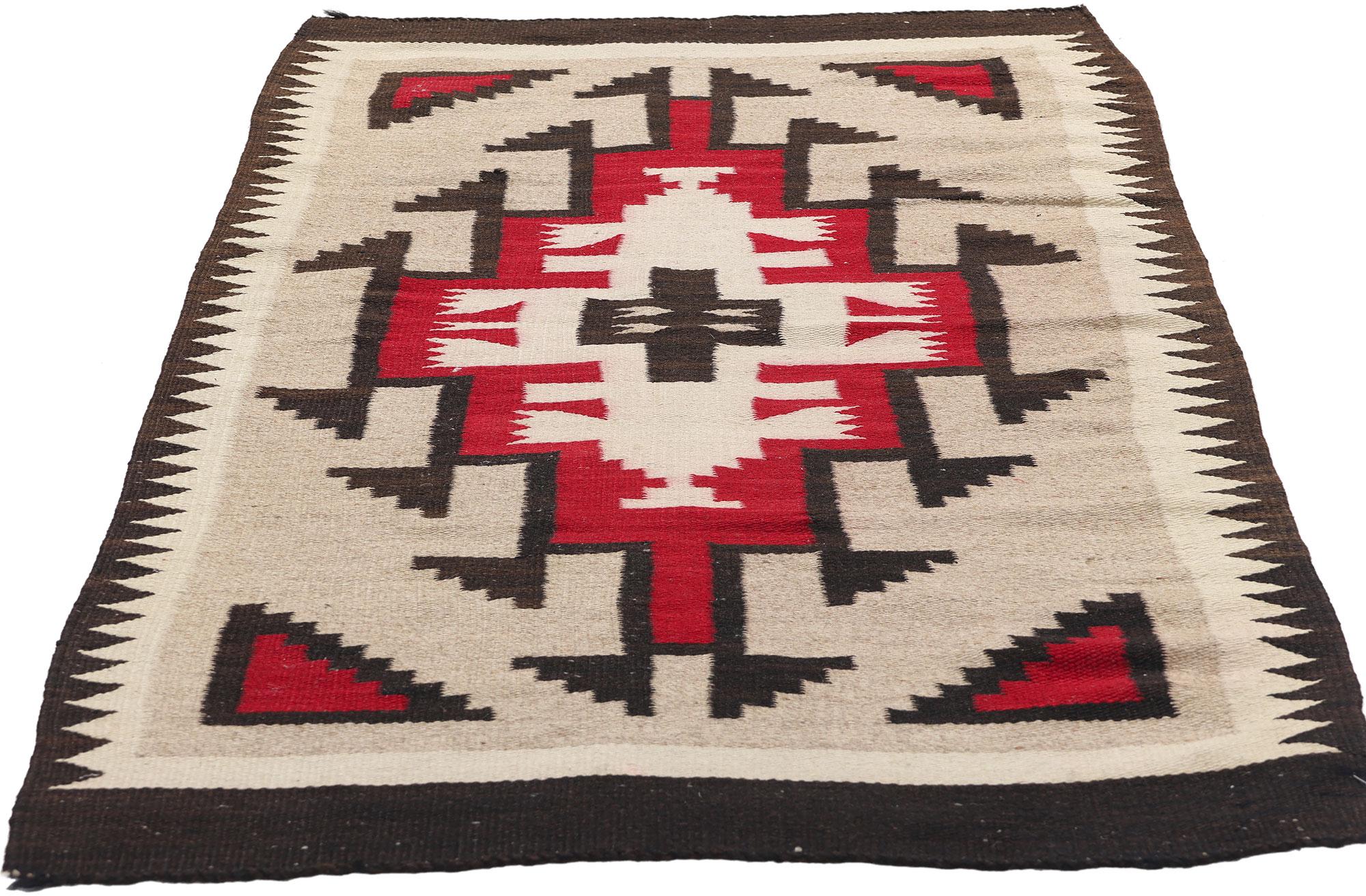 Native American 1920's Antique Ganado Navajo-Style Textile with Modern Style For Sale