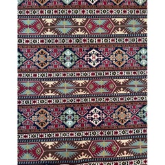 1920s Antique Geometric Kilim Rug 6'8''x 3'5''