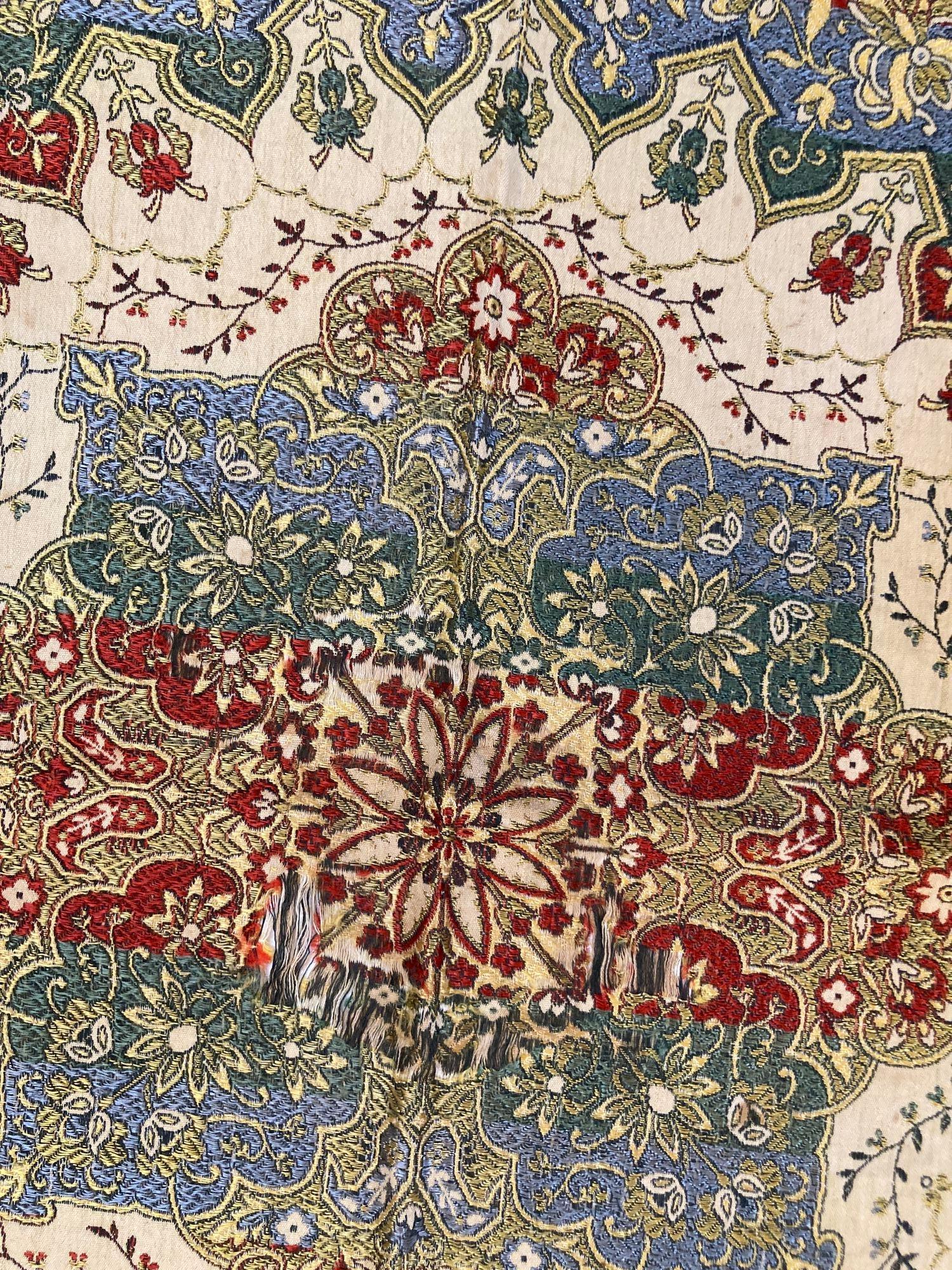 1920s Antique Granada Spain Moorish Islamic Tapestry with Arabic Writing 2