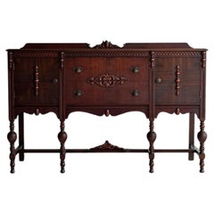 Credenza d'epoca in mogano in stile giacobiano, anni '20