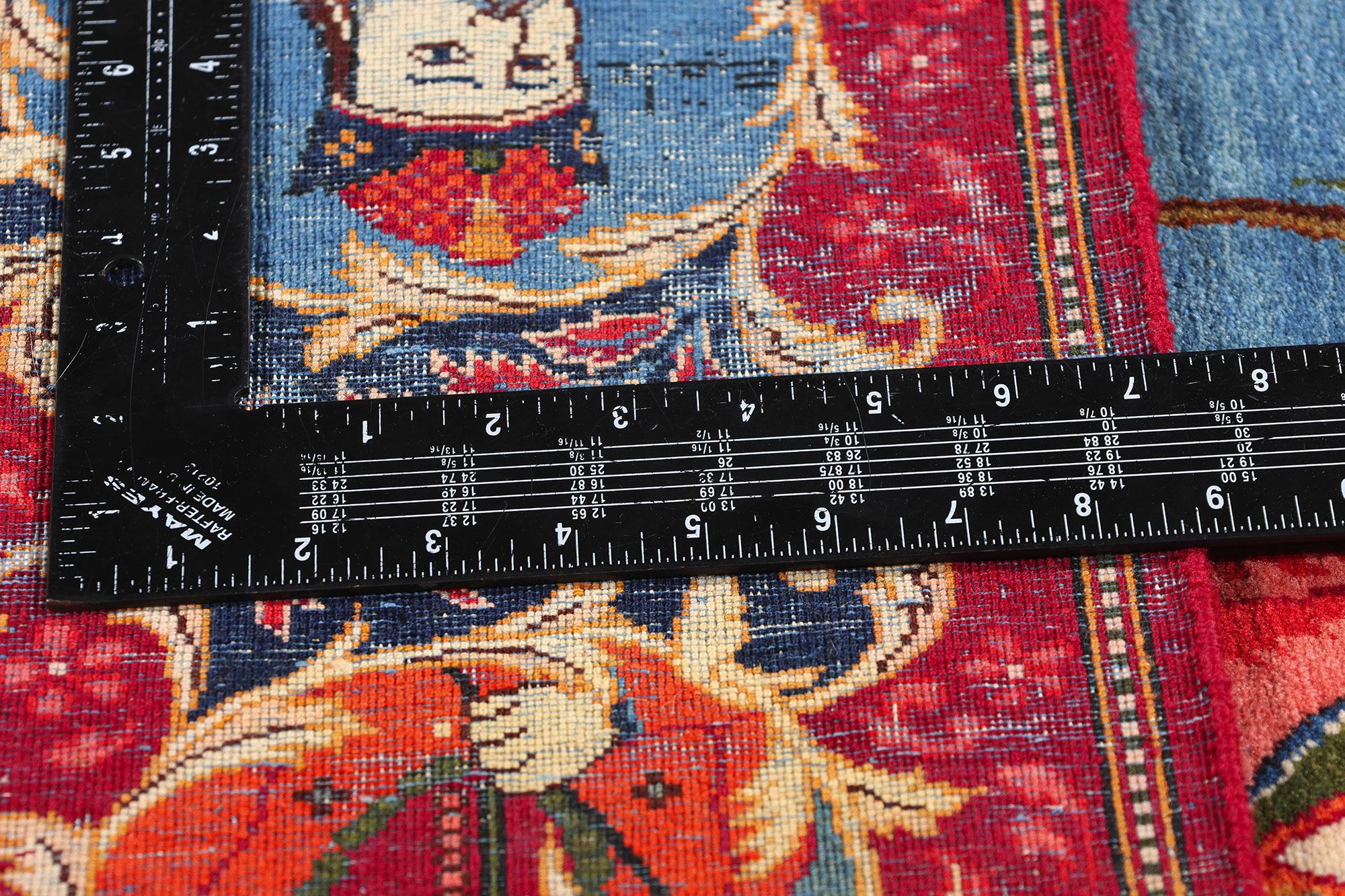Tappeto Kashan antico del 1920 con stile moderno, Nobile Re Shahnameh In condizioni buone in vendita a Dallas, TX