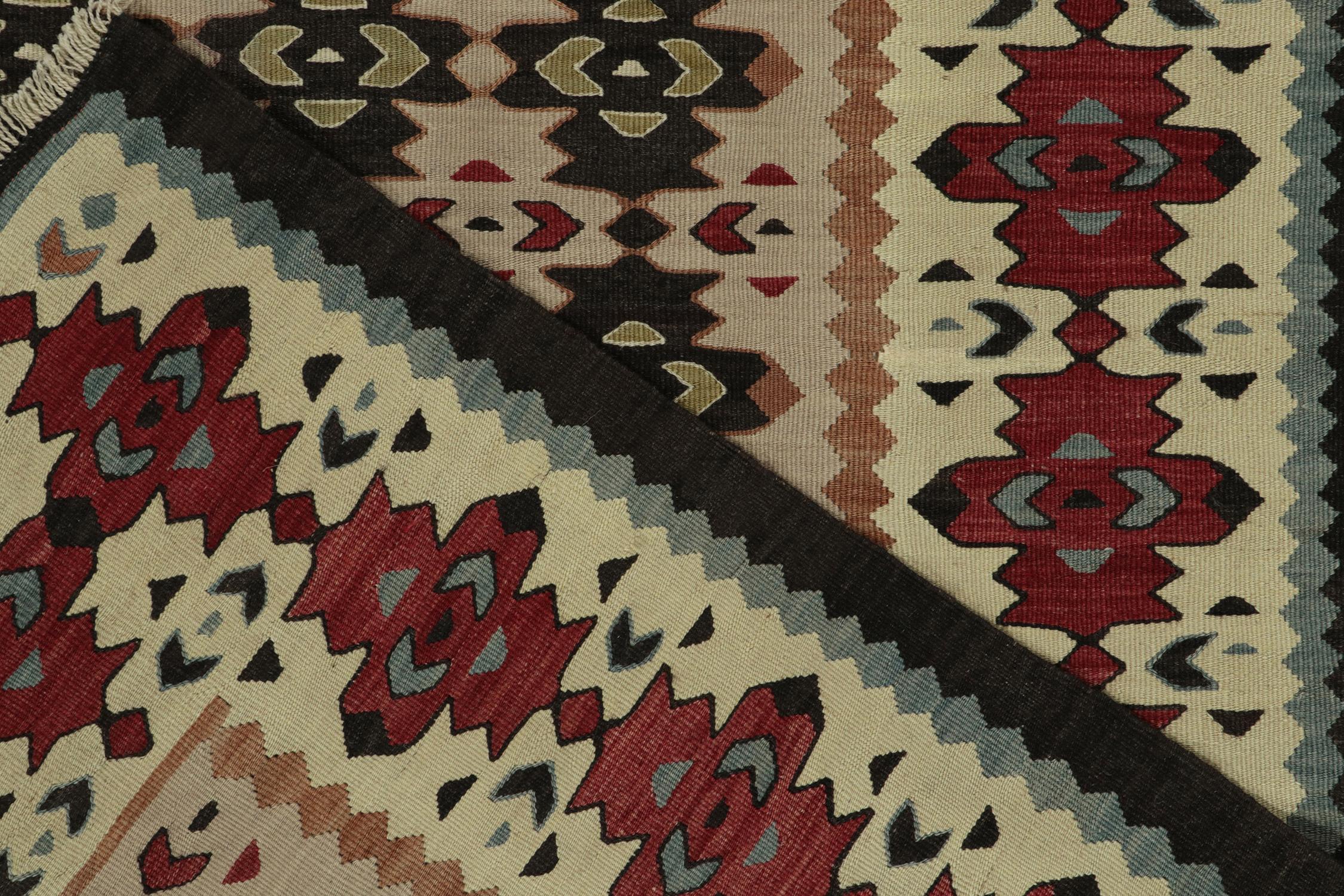 1920s Antique Kilim in Red & Beige-Brown Tribal Geometric Pattern by Rug & Kilim In Good Condition For Sale In Long Island City, NY