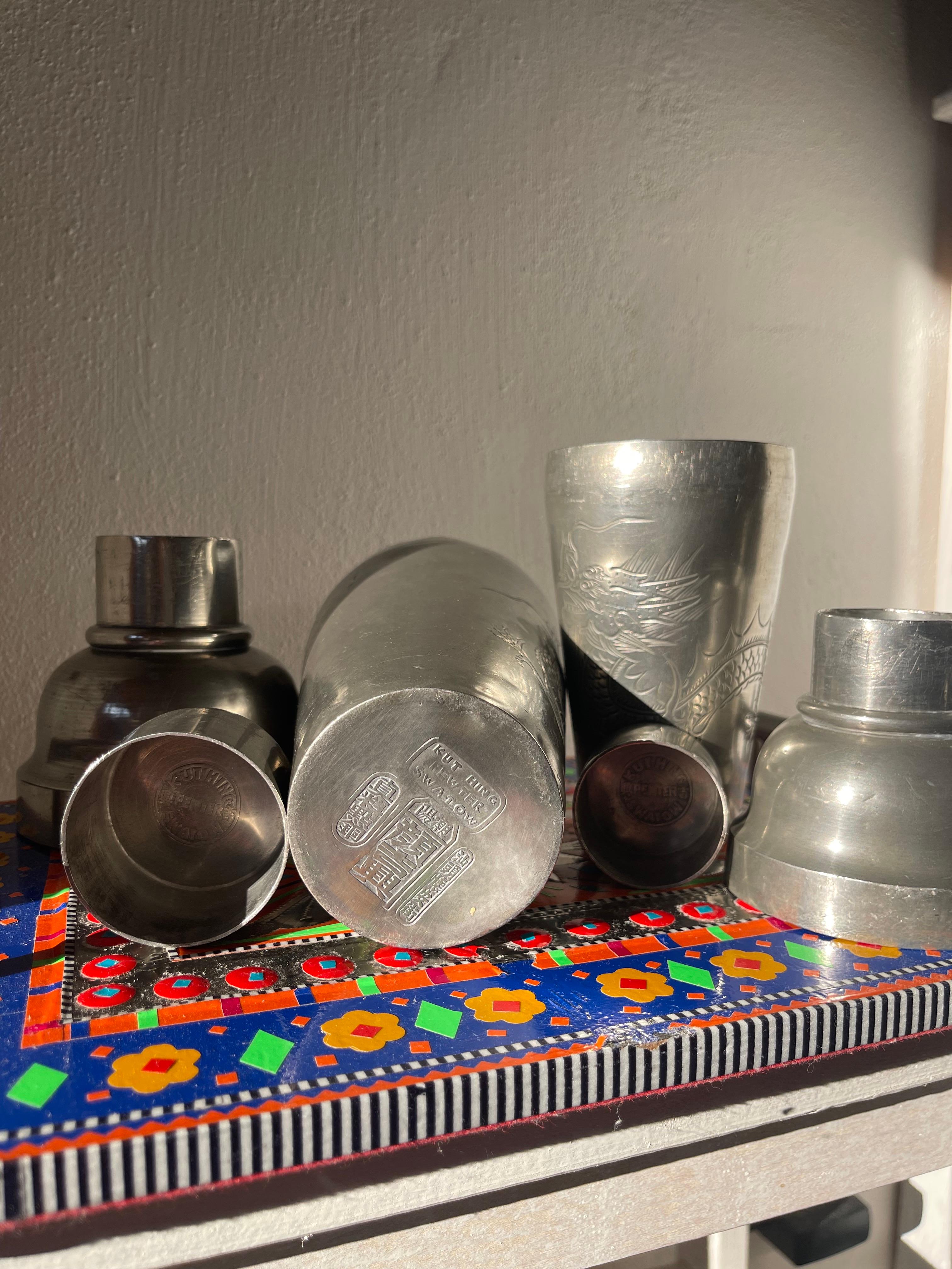 Antico Kut Hing Swatow Cocktail/Martini Shaker del 1920 in vendita 2