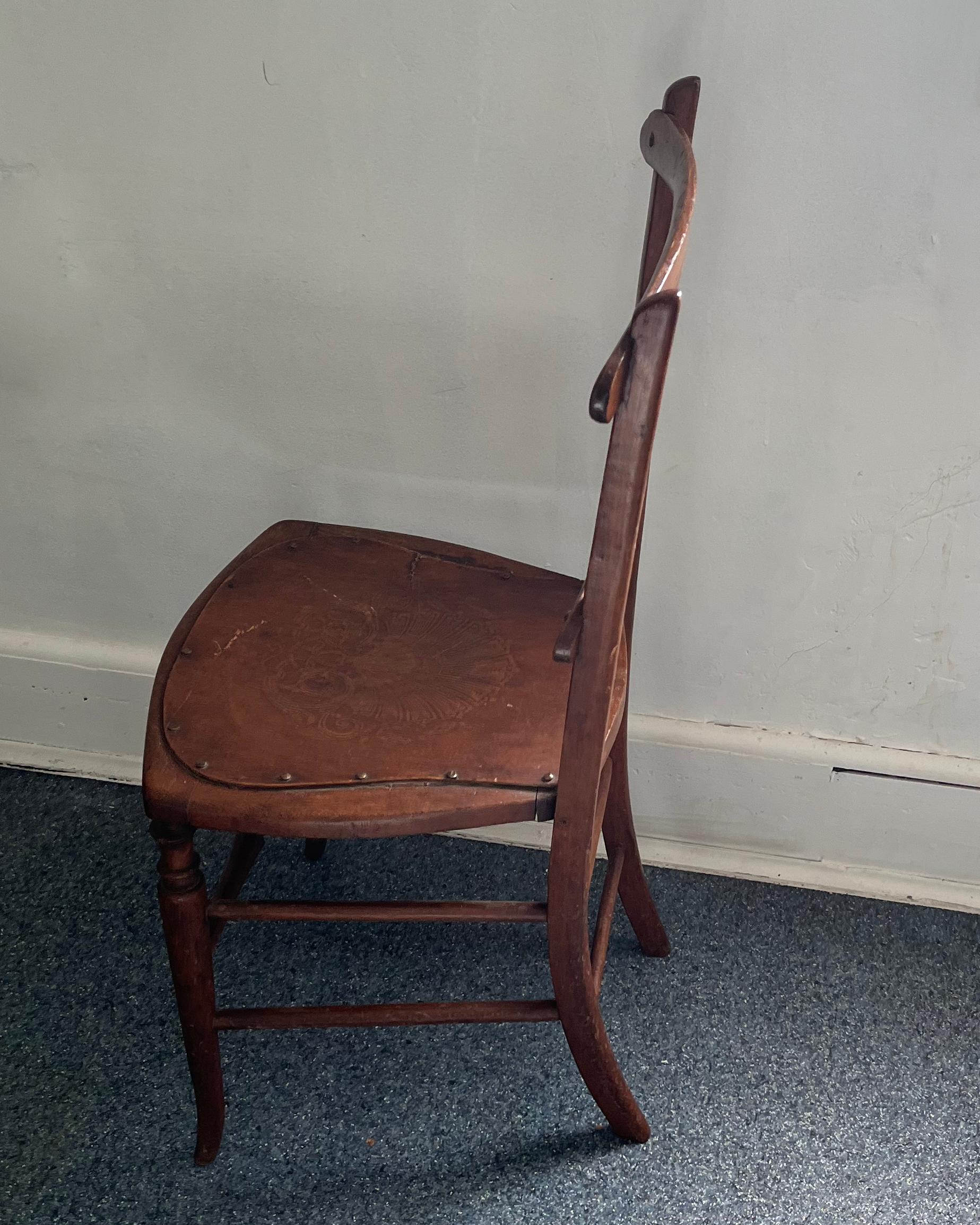 1920s Antique Luterma Bistro Bentwod Chair from Estonia, Northern Europe For Sale 2