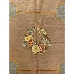 1920s Antique Needlepoint Rug - 6'7'' X 6'5''