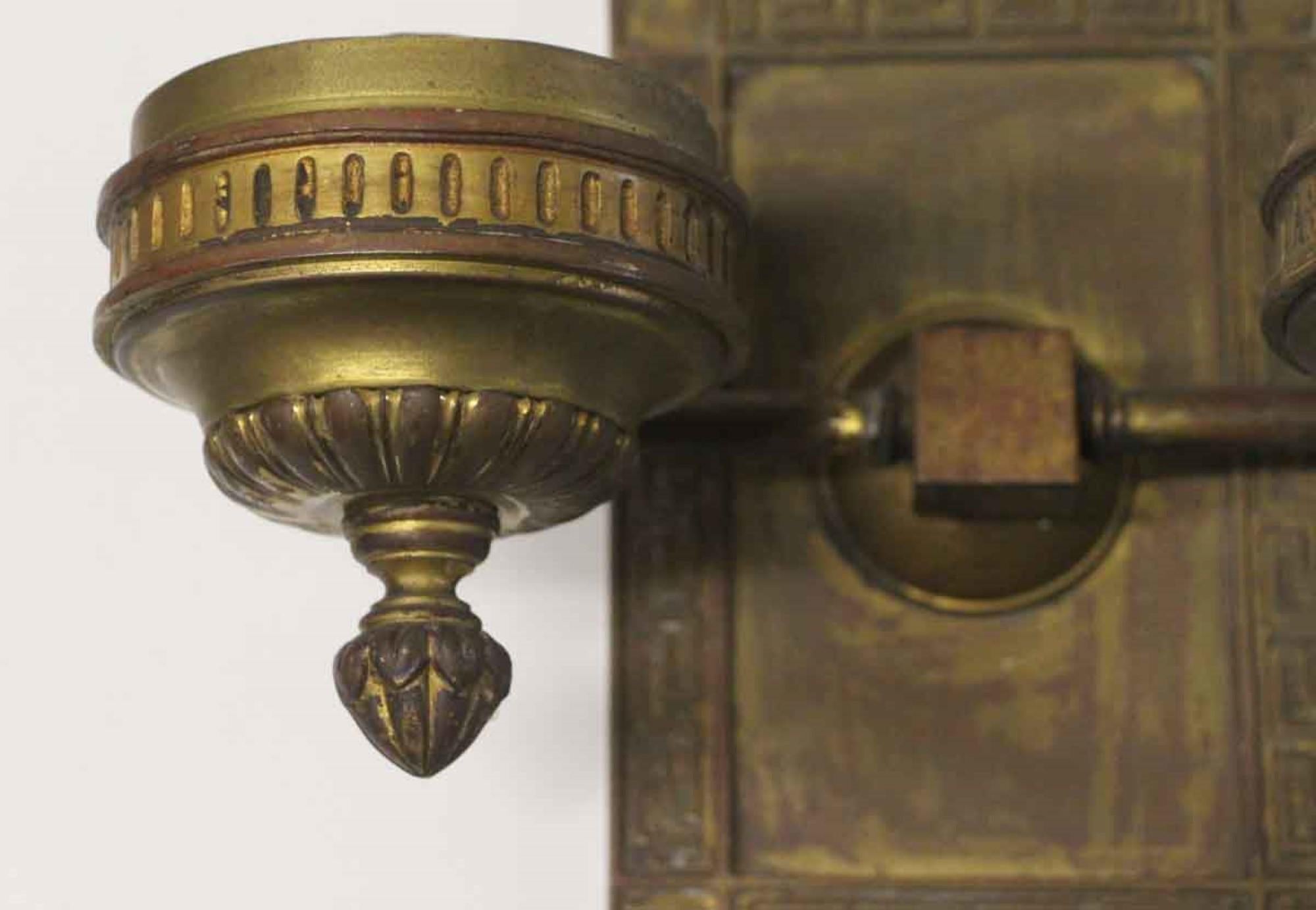 Néoclassique Applique néoclassique à clé grecque en bronze 2 bras