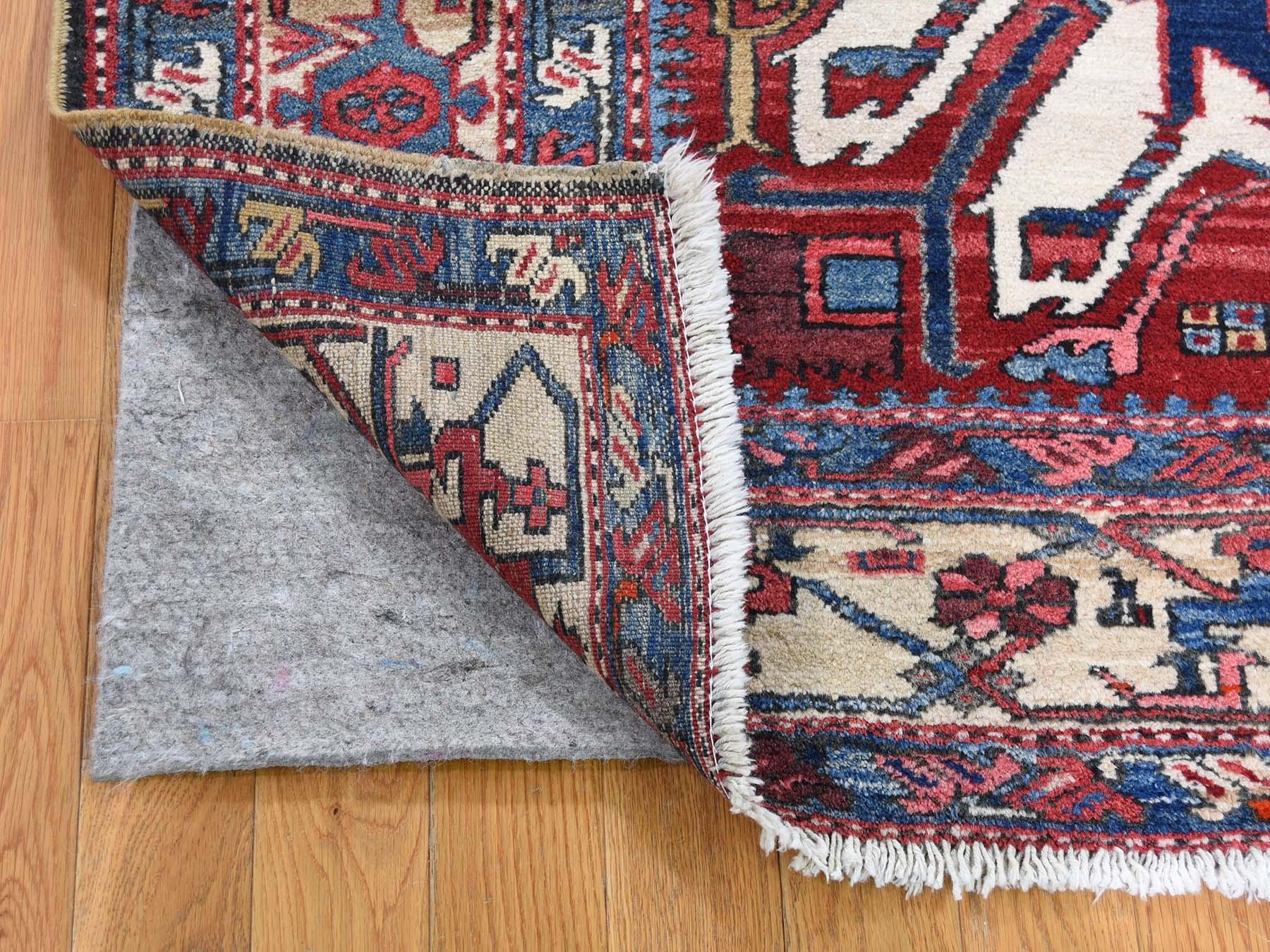 This is a genuine hand knotted oriental rug. It is not hand tufted or machine made rug. Our entire inventory is made of either hand knotted or handwoven rugs.

Start a new room with this wonderful hand knotted antique, it is an original pure wool