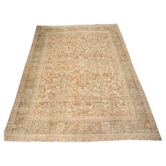 1920s Antique Persian Mahal Rug distressed 10x14