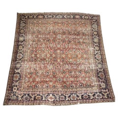 1920s Antique Persian Mahal Rug Ralph Lauren square 10x11