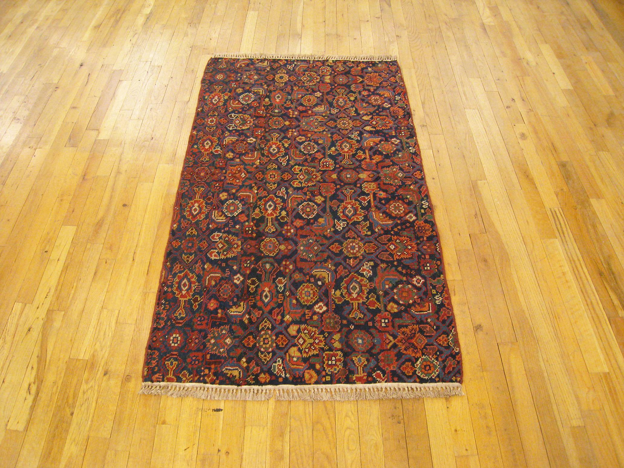 Antique Borderless Northwest Persian Oriental Rug, Small Size, Repeating  Herati For Sale at 1stDibs