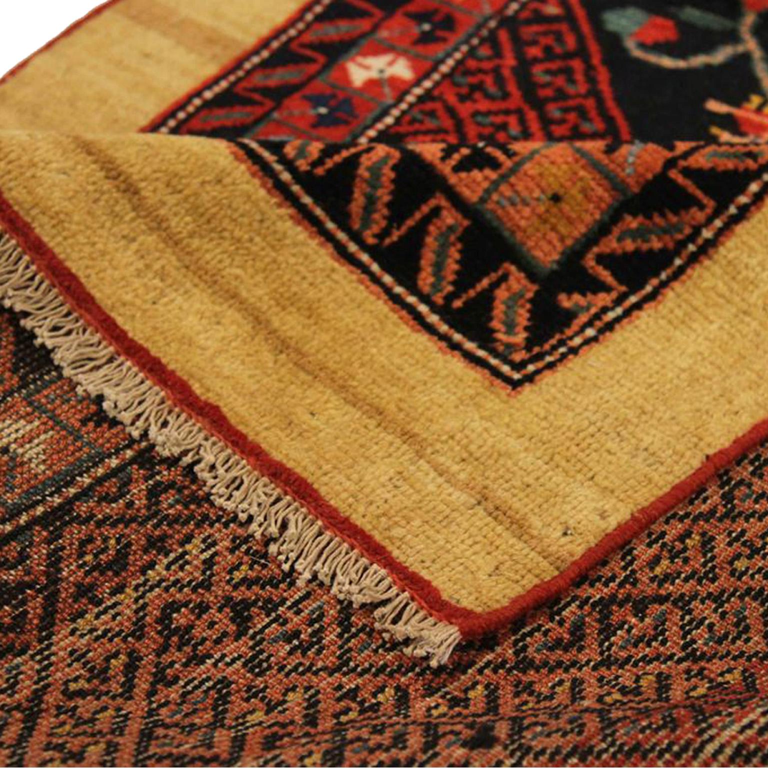 Other 1920s Antique Persian Rug Bakhtiari Style with Animal and Geometric Patterns For Sale