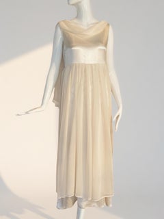 1920's antique silk bridal gown -silk chiffon draping Recouture - one of a kind