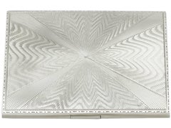 1920s Antique Sterling Silver and Enamel Cigarette Case