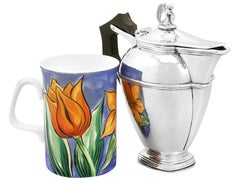 Omar Ramsden Jarra de café antigua de plata de ley de los años 20