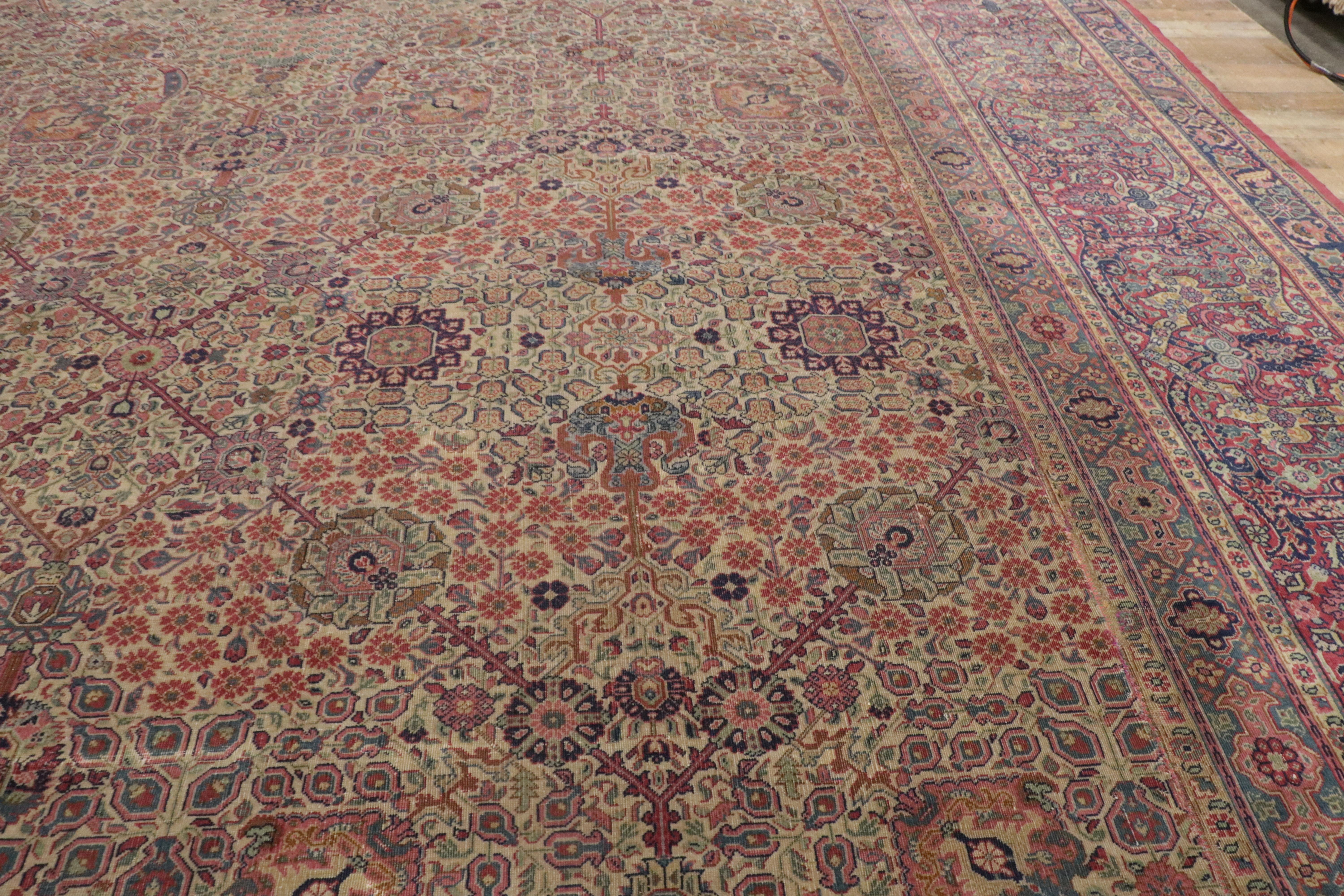 Alfombra Sivas Turca Antigua de 1920 con Estilo Tradicional en venta 7