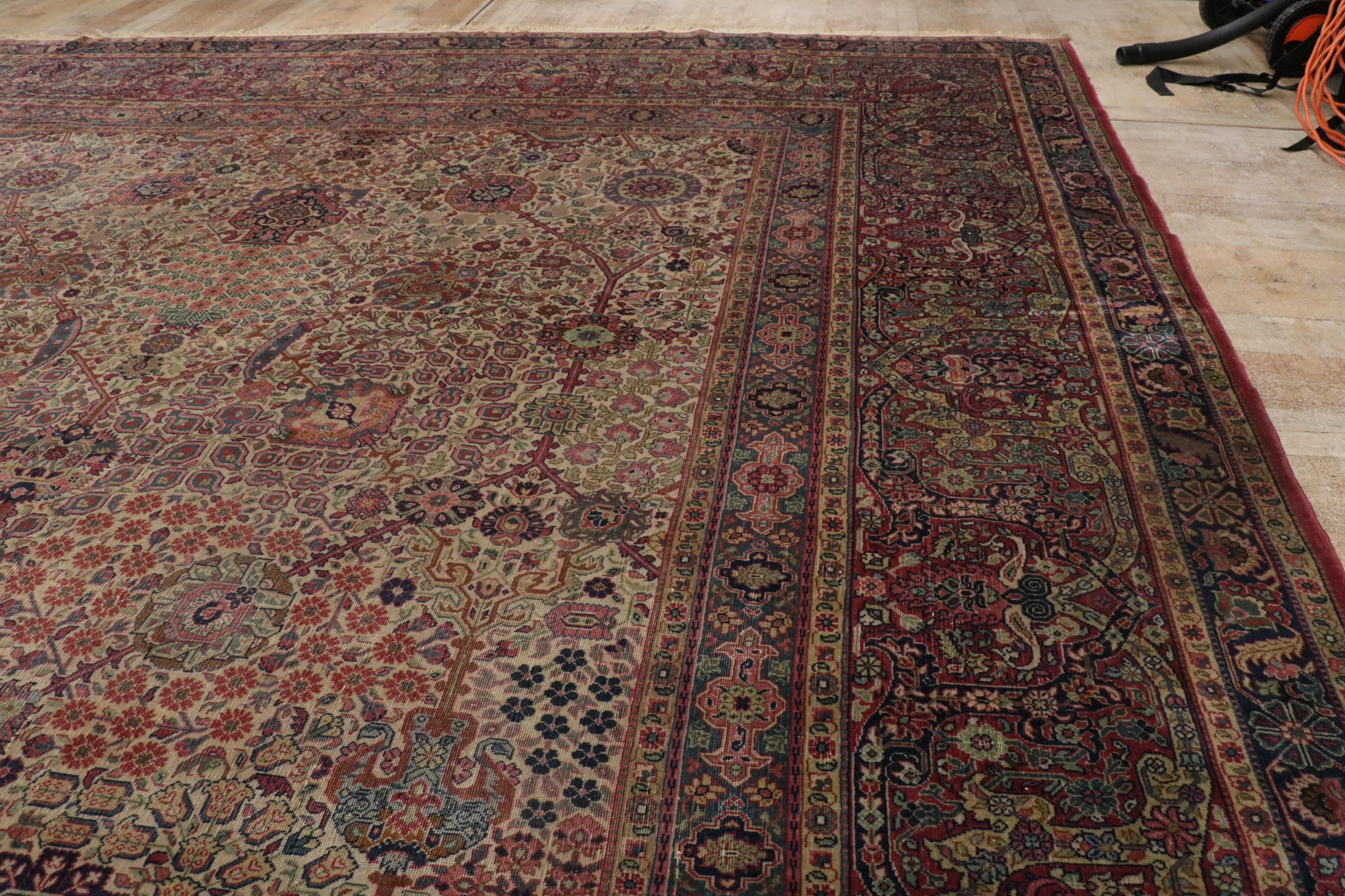 Alfombra Sivas Turca Antigua de 1920 con Estilo Tradicional en venta 10