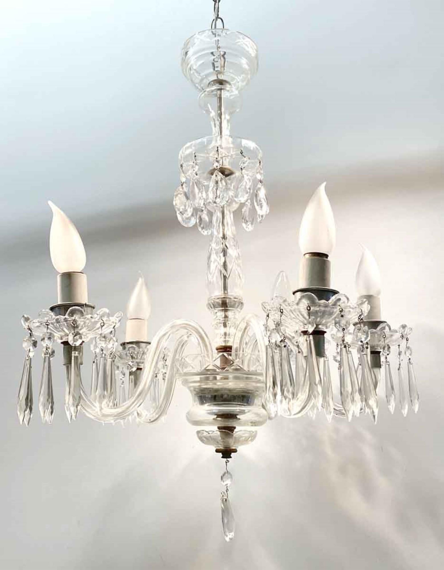 vintage glass chandelier