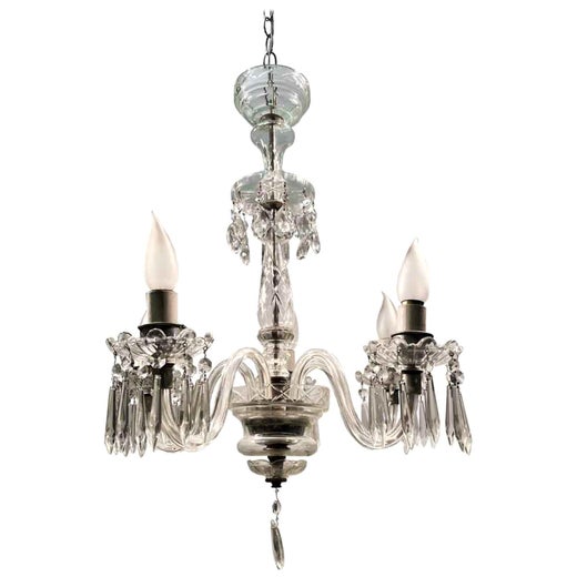 5 Arm Clear Crystal Chandelier, How To Clean A Vintage Chandelier