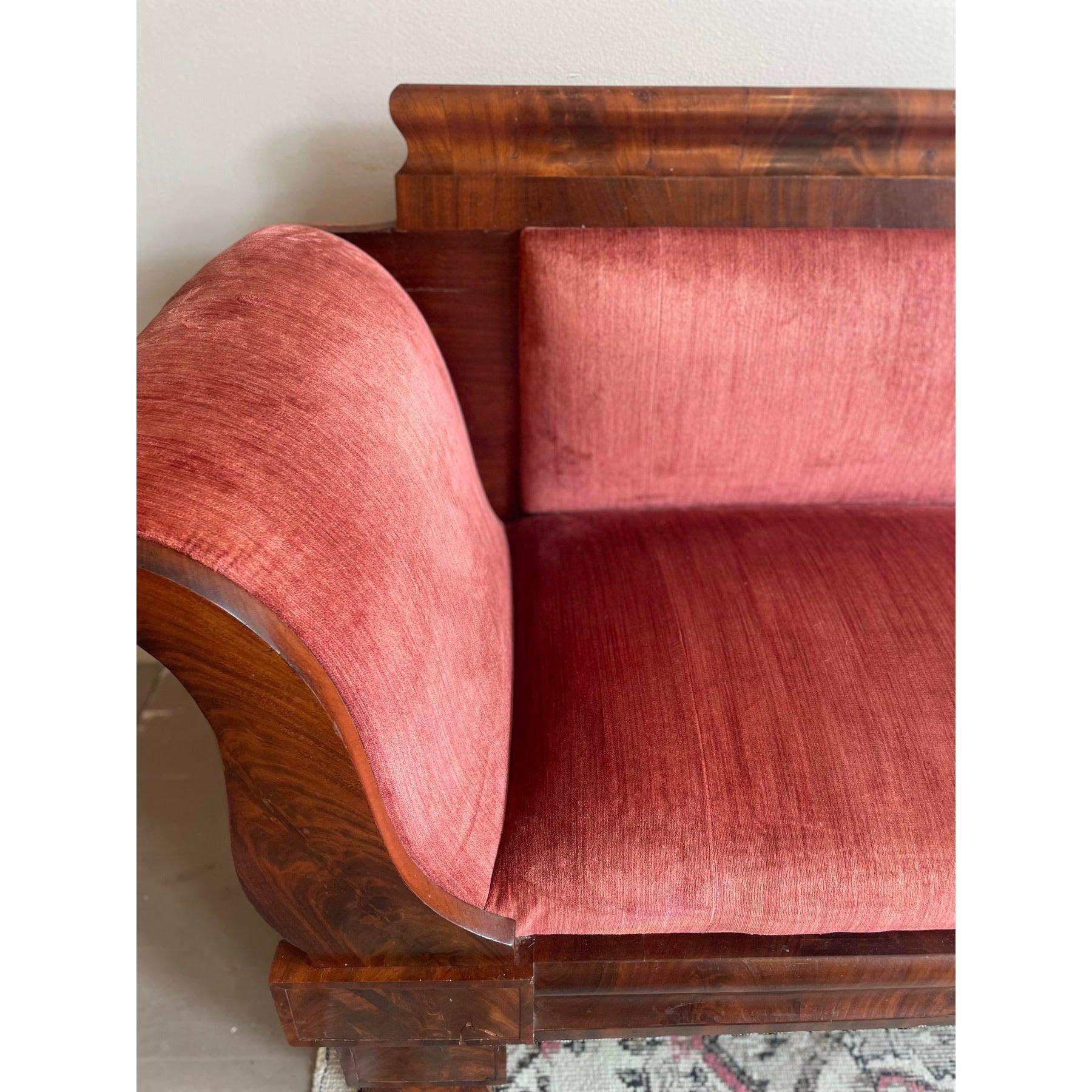 Banc de canapé géorgien ancien des années 1920 en vente 3