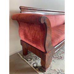 Banc de canapé géorgien ancien des années 1920