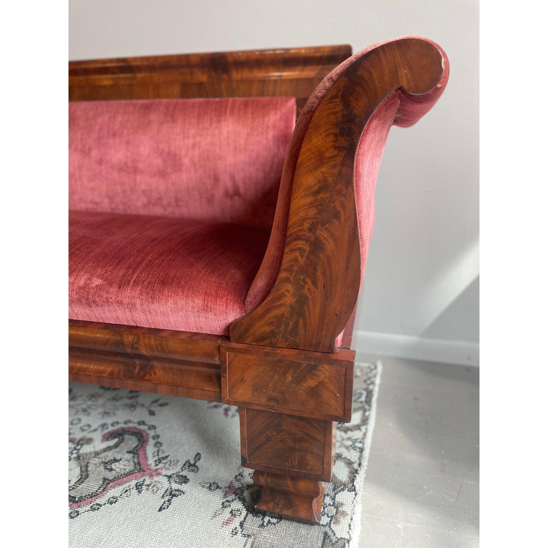 Américain Banc de canapé géorgien ancien des années 1920 en vente