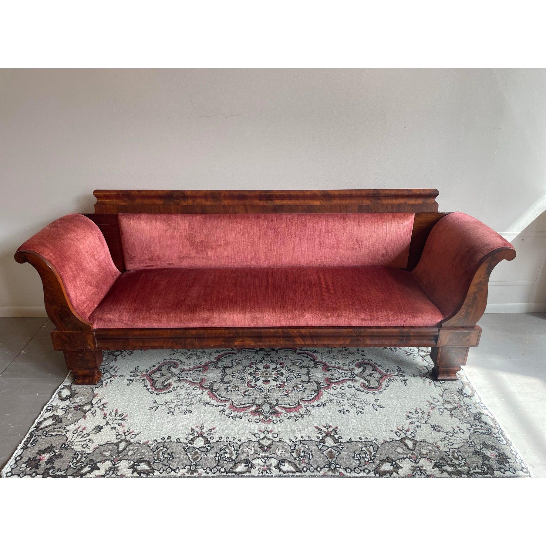 Textile Banc de canapé géorgien ancien des années 1920 en vente