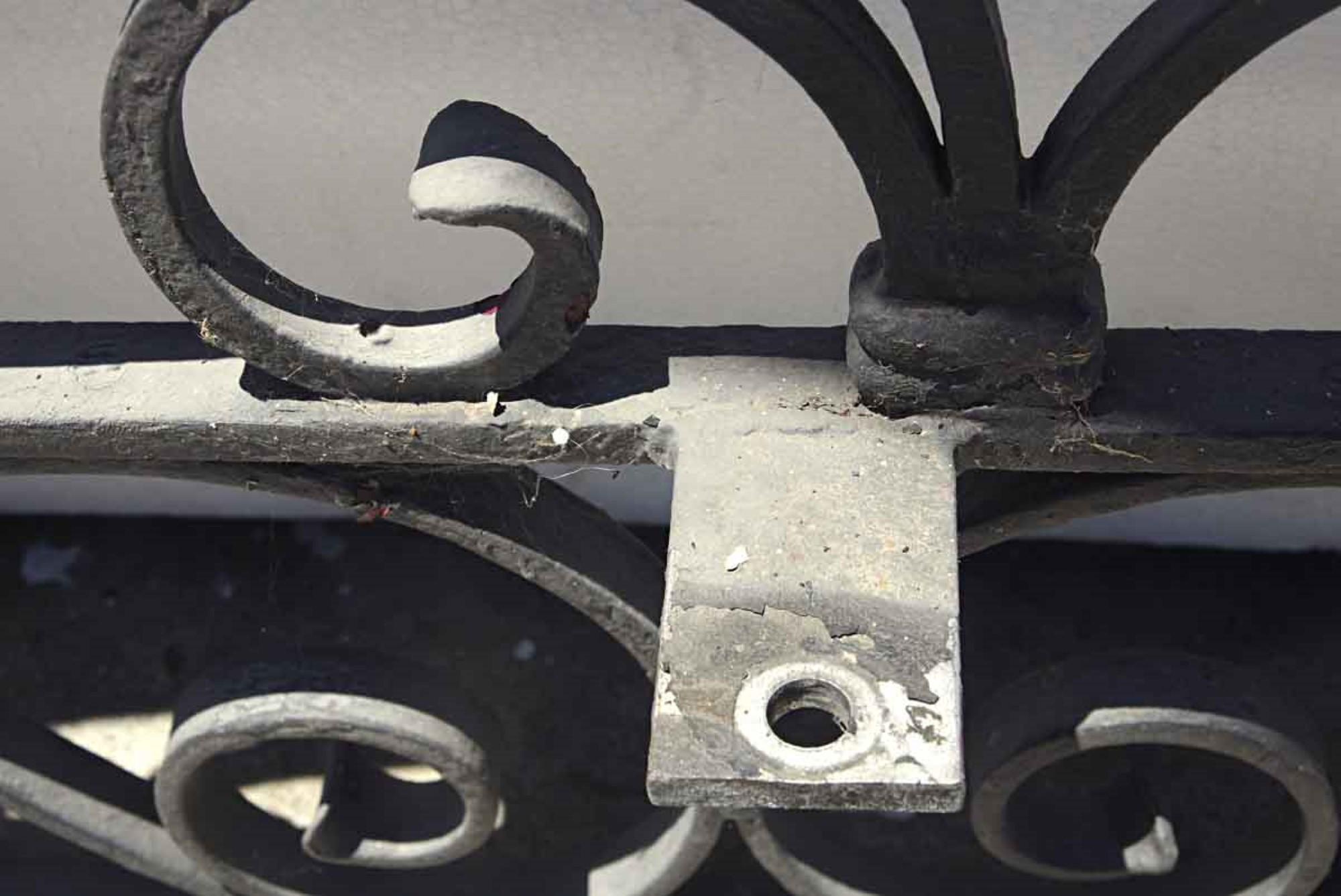 1920s Antique Wrought Iron Dual Driveway or Garden Gates 6