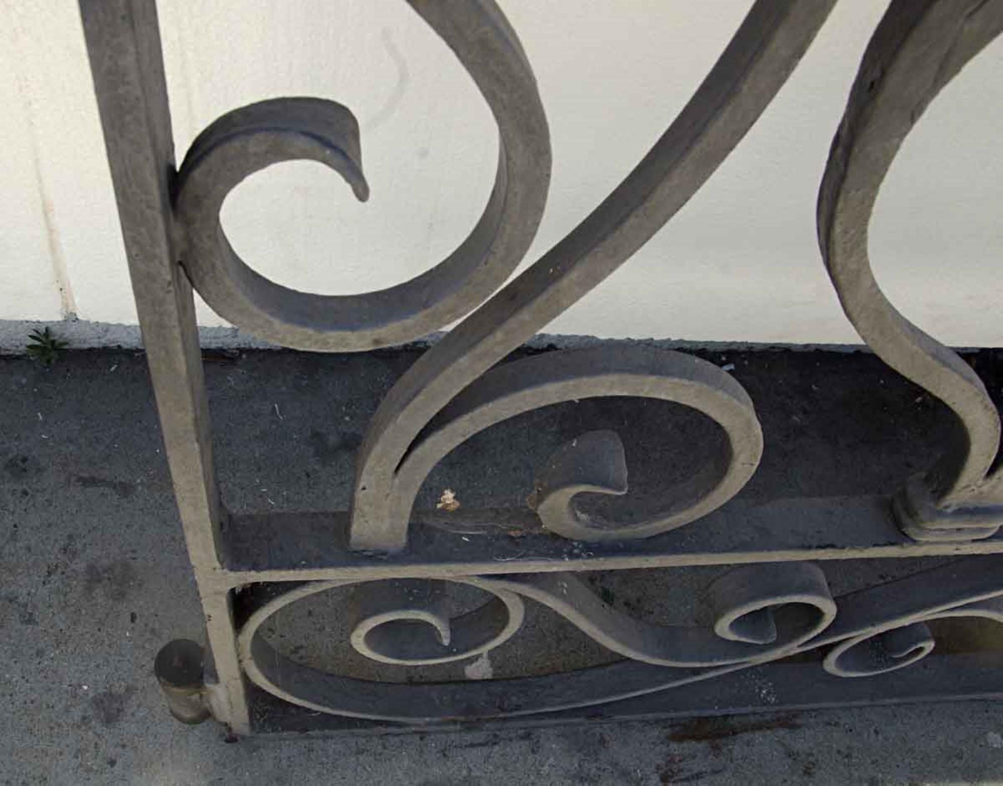 1920s Antique Wrought Iron Dual Driveway or Garden Gates 3