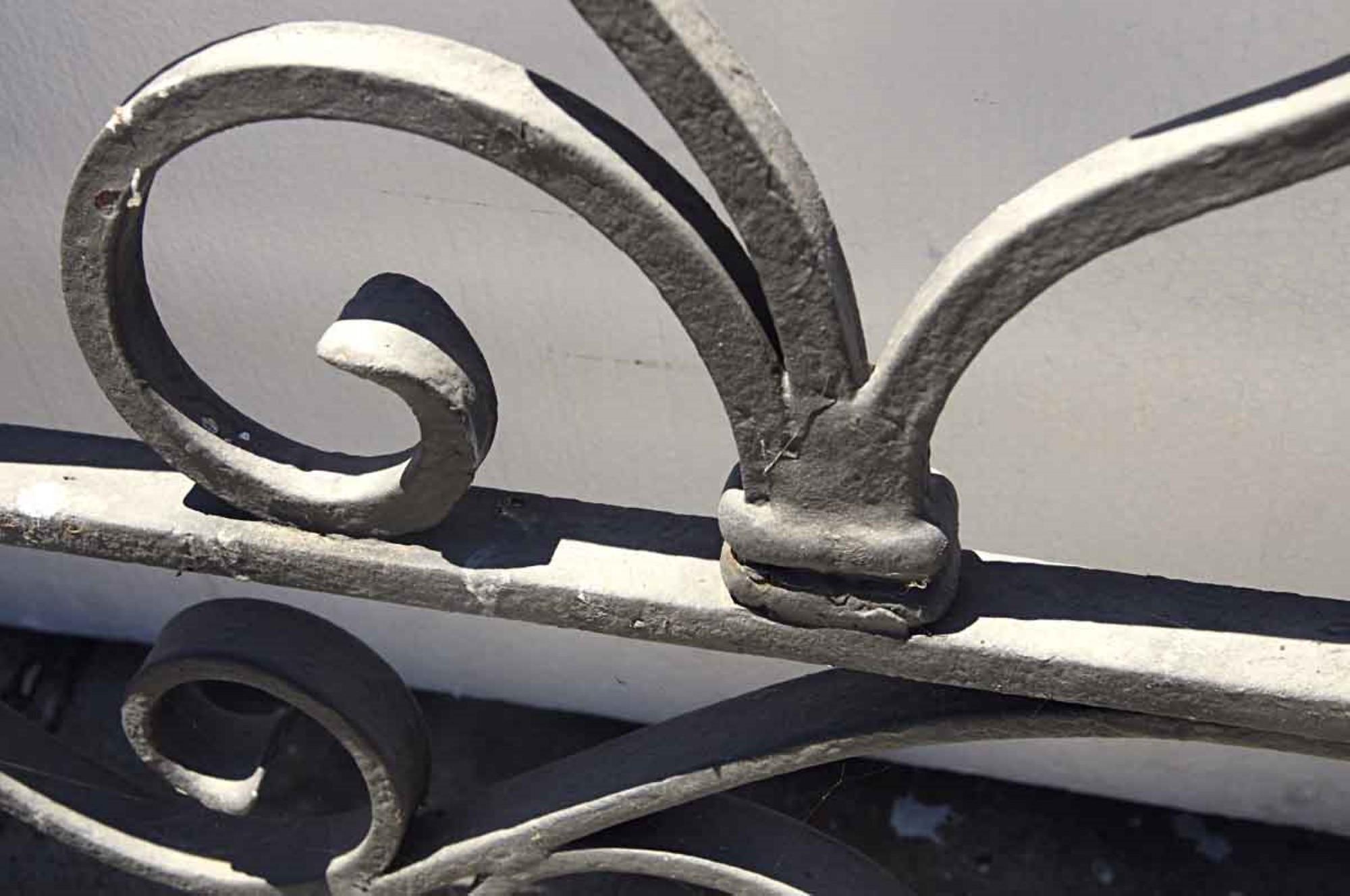 1920s Antique Wrought Iron Dual Driveway or Garden Gates 4
