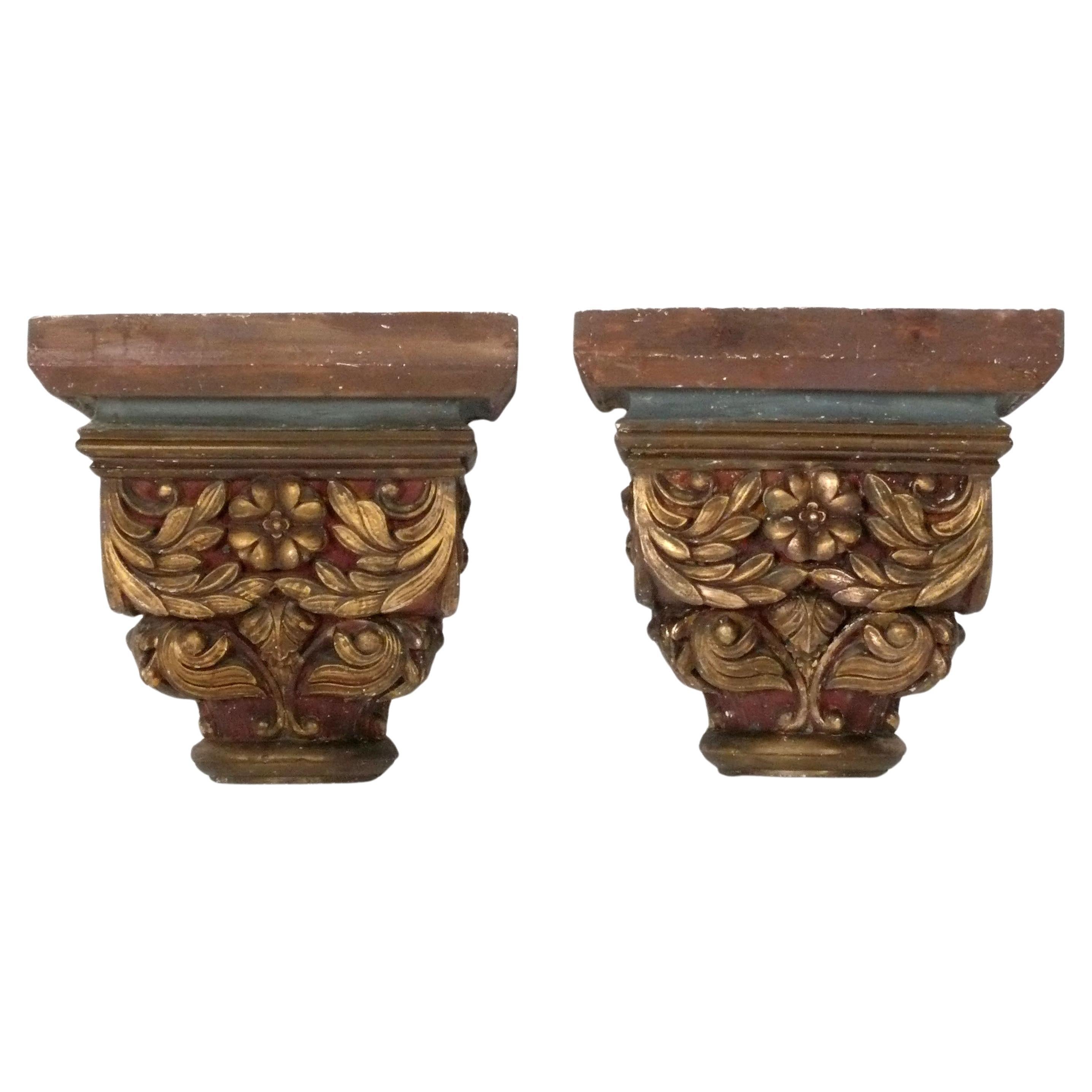 1920s Architectural Elements Plaster Sconces Wired and Ready to Mount For Sale