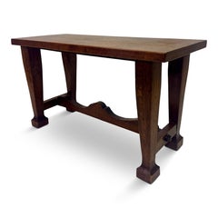 1920s Architectural Oak Coffee or Side Table Art Nouveau Influence