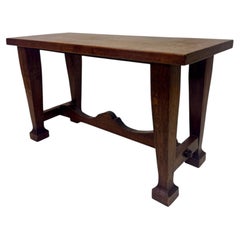 1920s Architectural Oak Coffee or Side Table Art Nouveau Influence