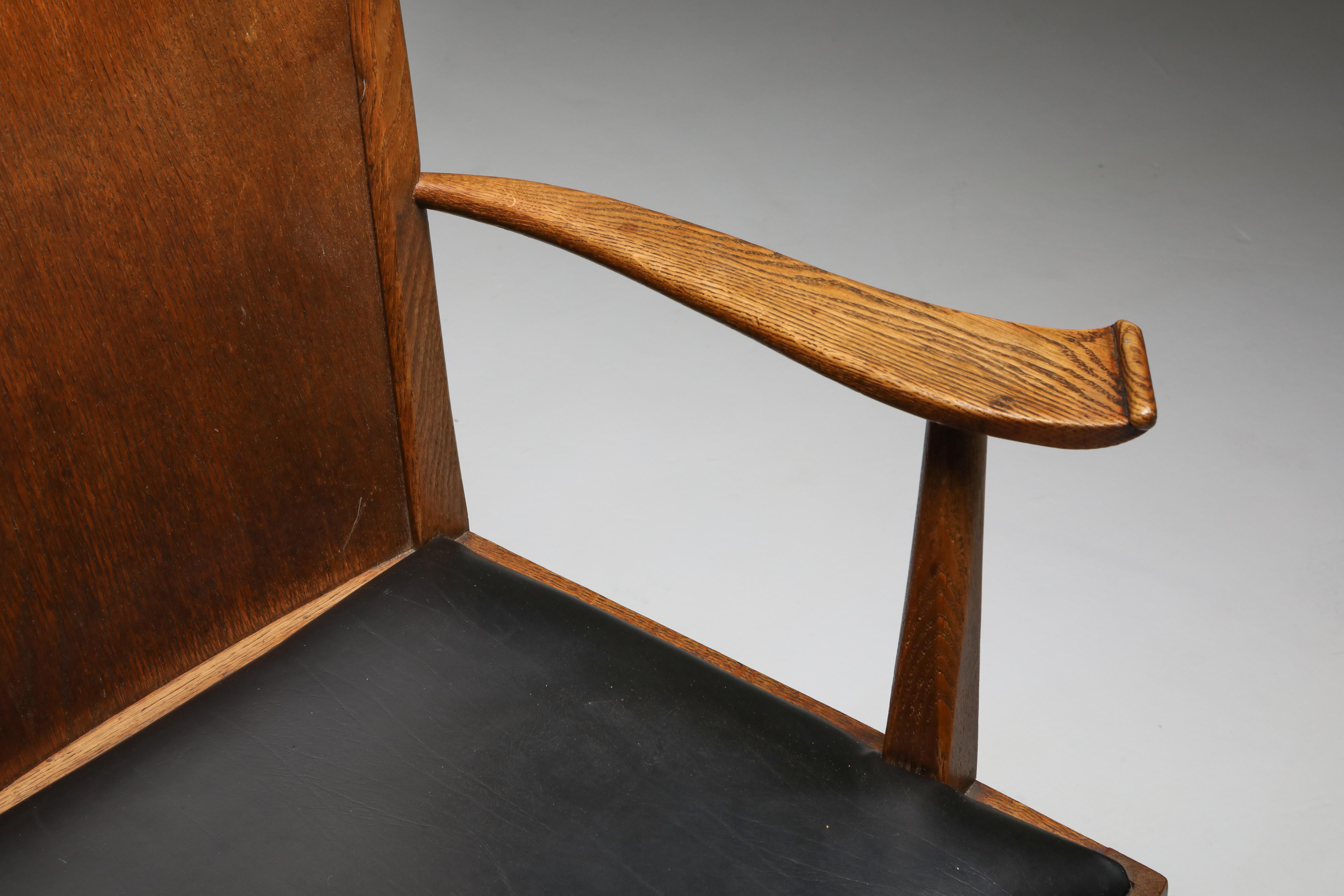 1920s Armchair in Oak and Ebony, Metz & Co., the Netherlands 3