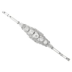 Antique 1920s Art Deco 0.44 Carat Diamond and 14k White Gold Bracelet