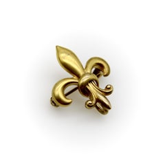 1920’s Art Deco 10K Gold Fleur-de-Lis Pin