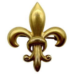 1920’s Art Deco 10K Gold Fleur-de-Lis Pin