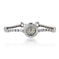 1920s Art Deco 1.50 Carat Diamond Ladies Platinum Watch