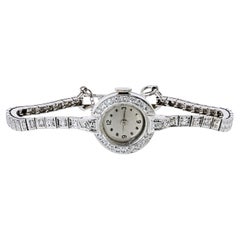 1920s Art Deco 1.50 Carat Diamond Ladies Platinum Watch