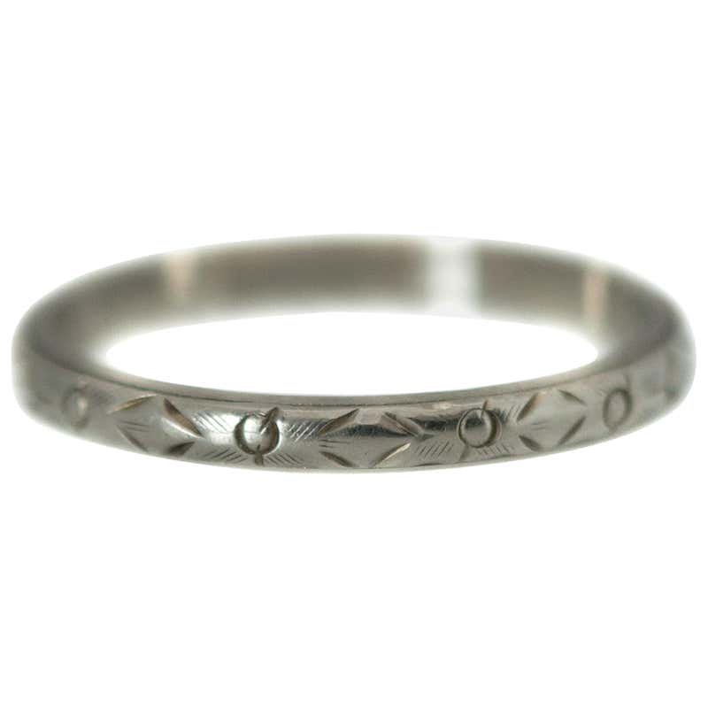 1920s Art Deco Men's White Gold Wedding Band Ring at 1stDibs | art deco ...
