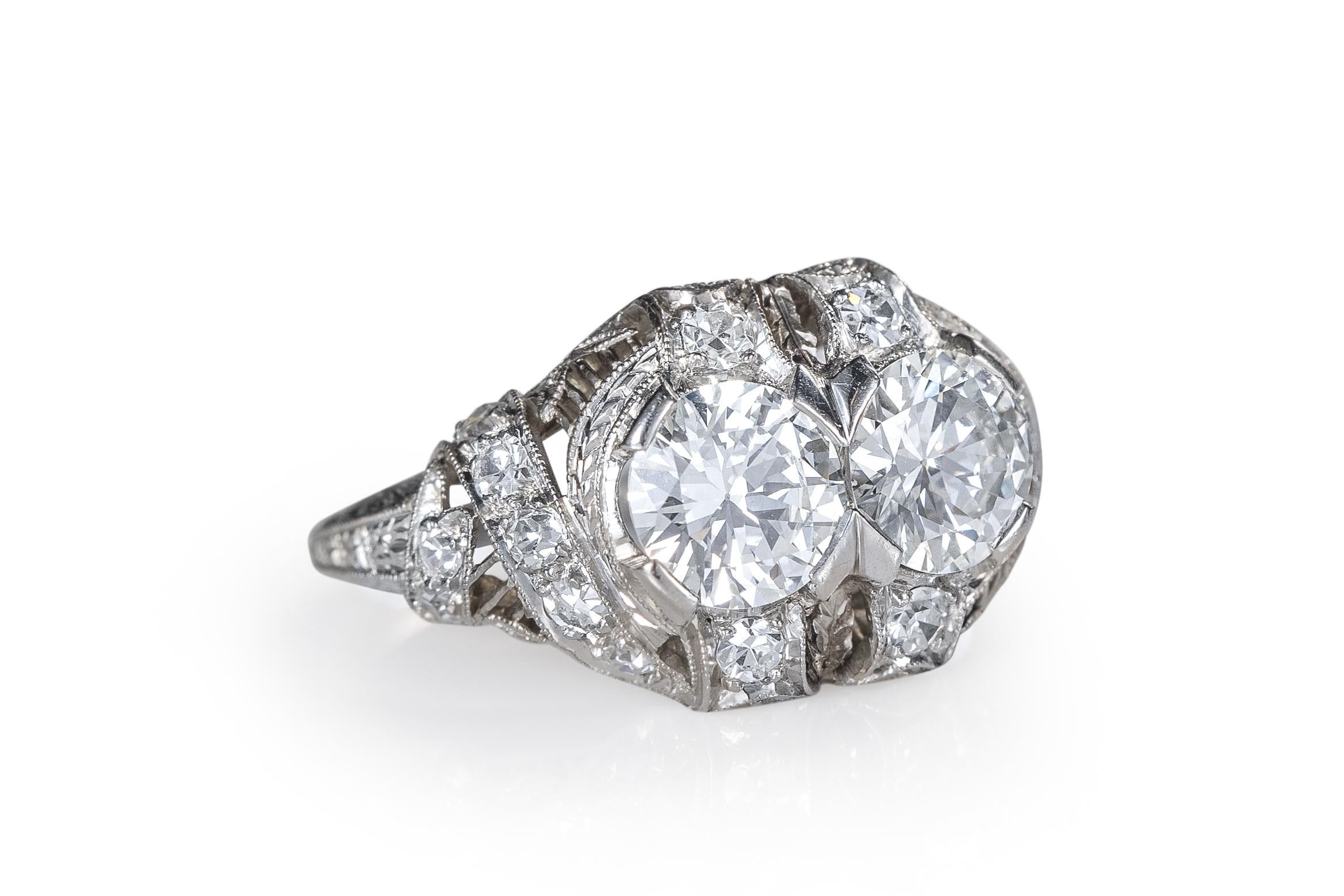 1920s platinum diamond ring