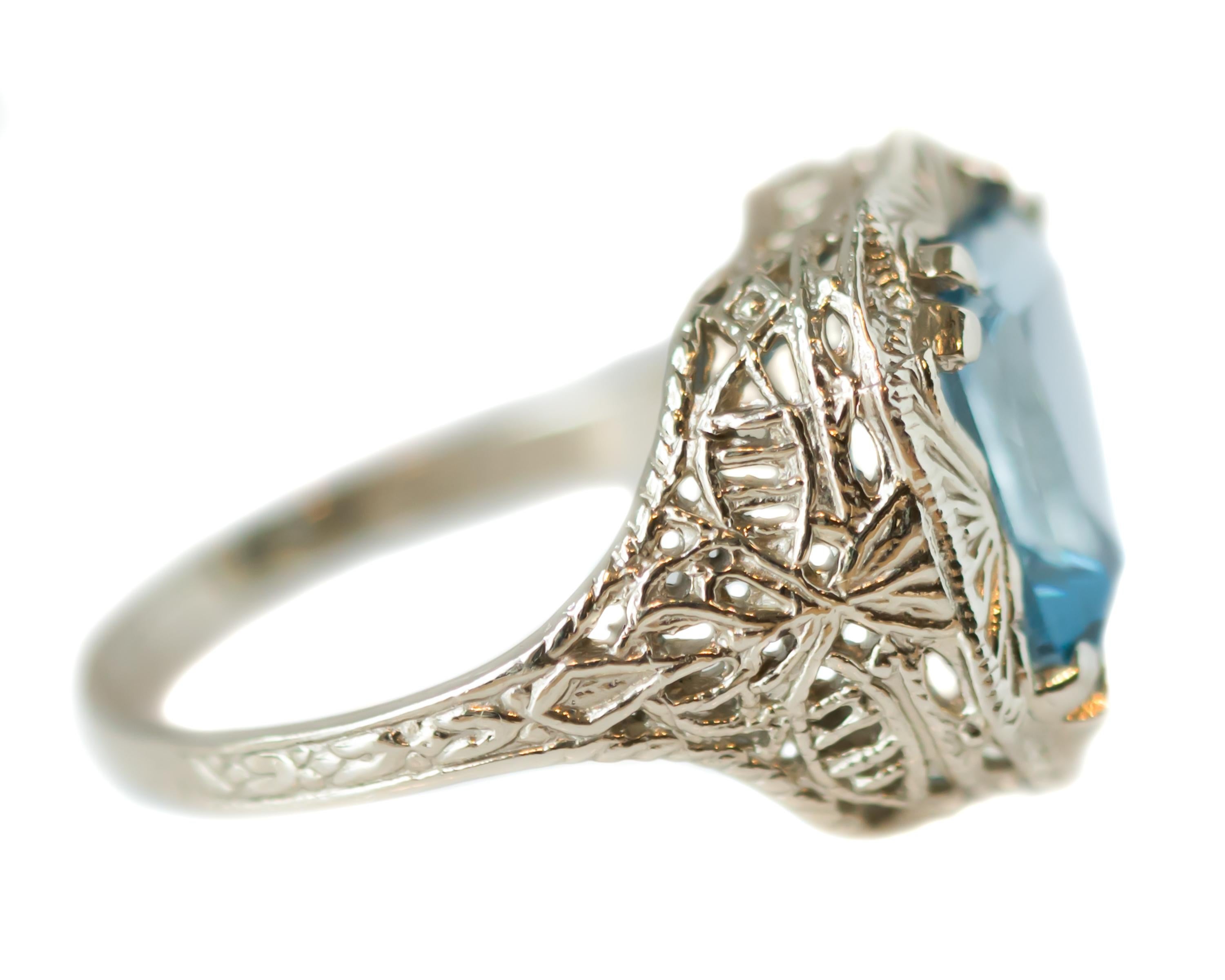 art deco topaz ring