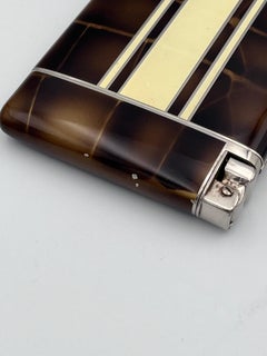 1920's Art Deco Austria Cigarette Case & Lighter Crocodile Design & Original Box